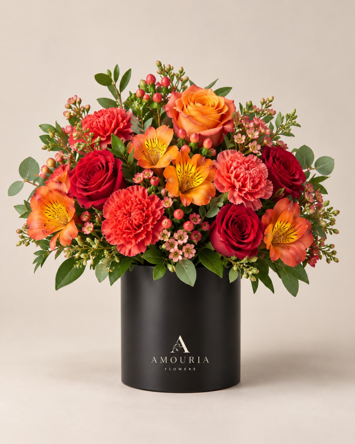 Amouria Ember – Kunstblumen-Komposition