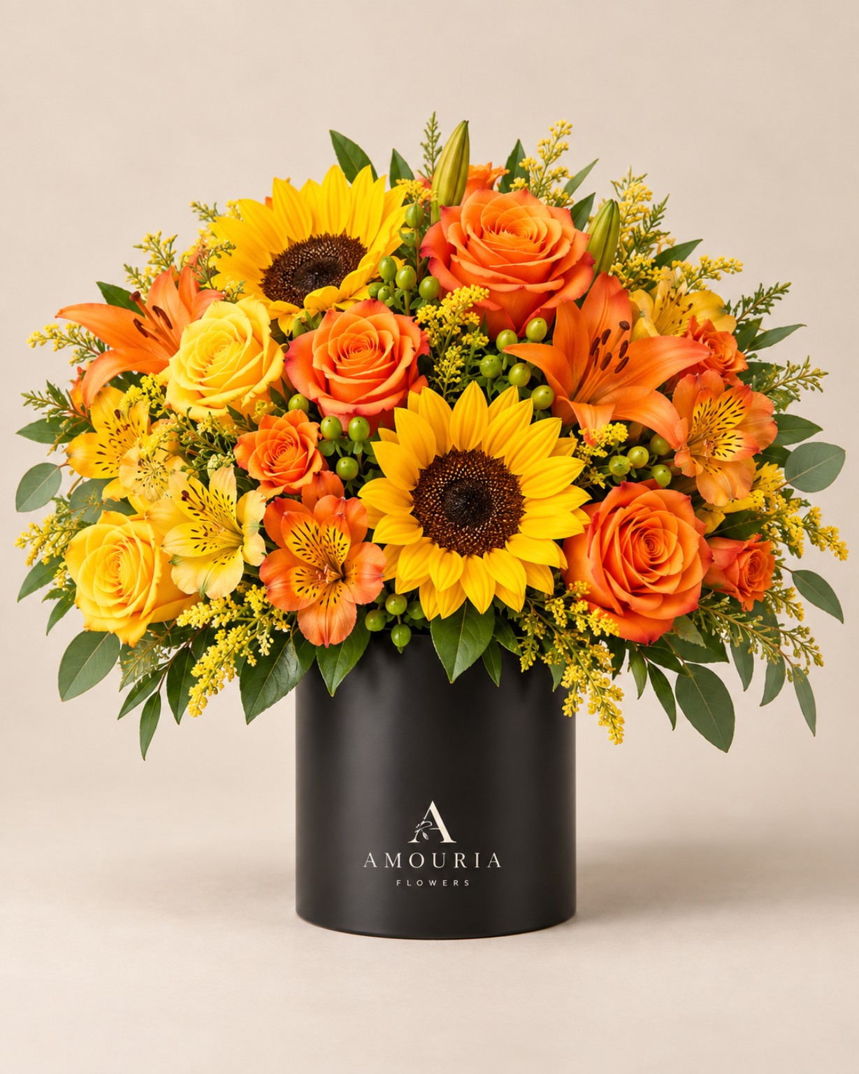Amouria Sunrise – Kunstblumen-Komposition